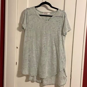 Seafoam green burnout tunic T